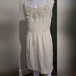 Banana Republic Cream Lace Mini Dress Size 10